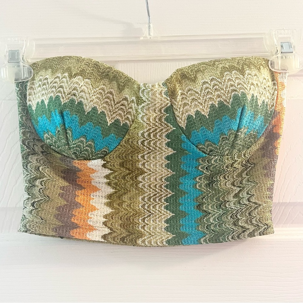 Multi colored tube top
